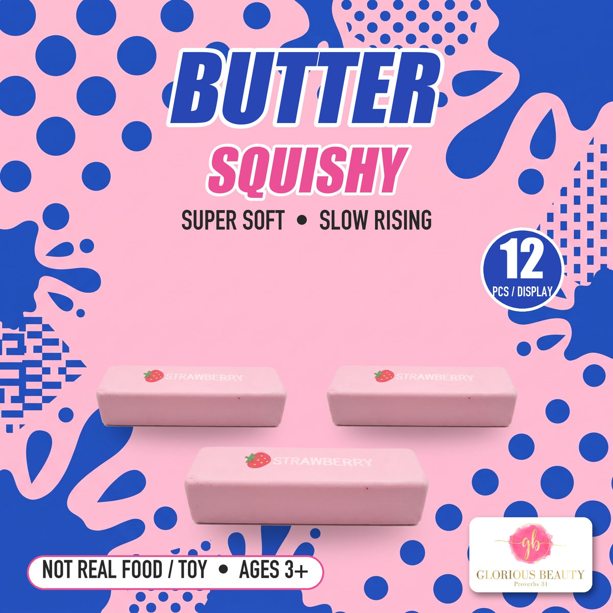 Strawberry Butter Squishy Toy by Glorious Beauty, photo 2