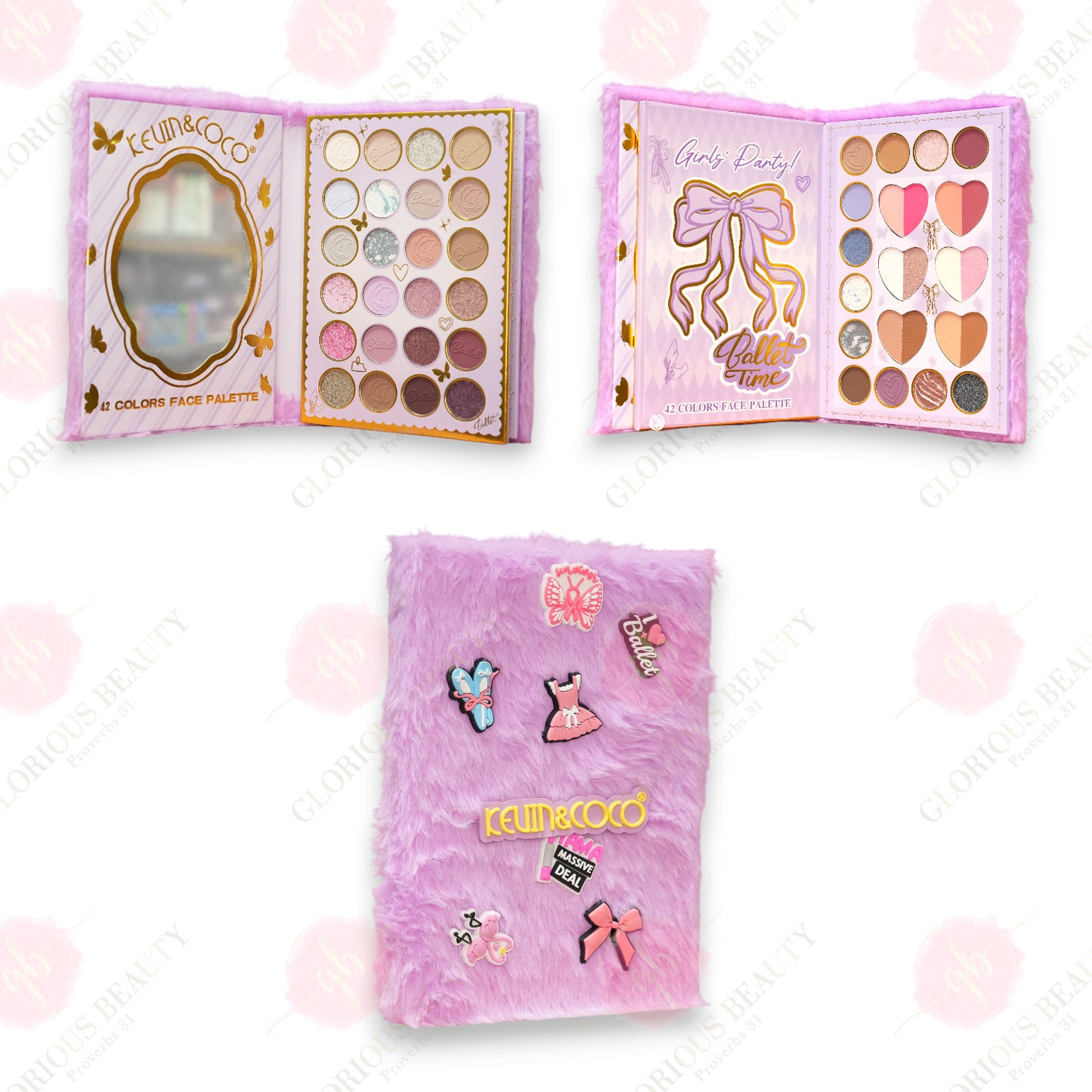 "Ballet Time" - Furry 42 Colors Palette Display - 6PCS