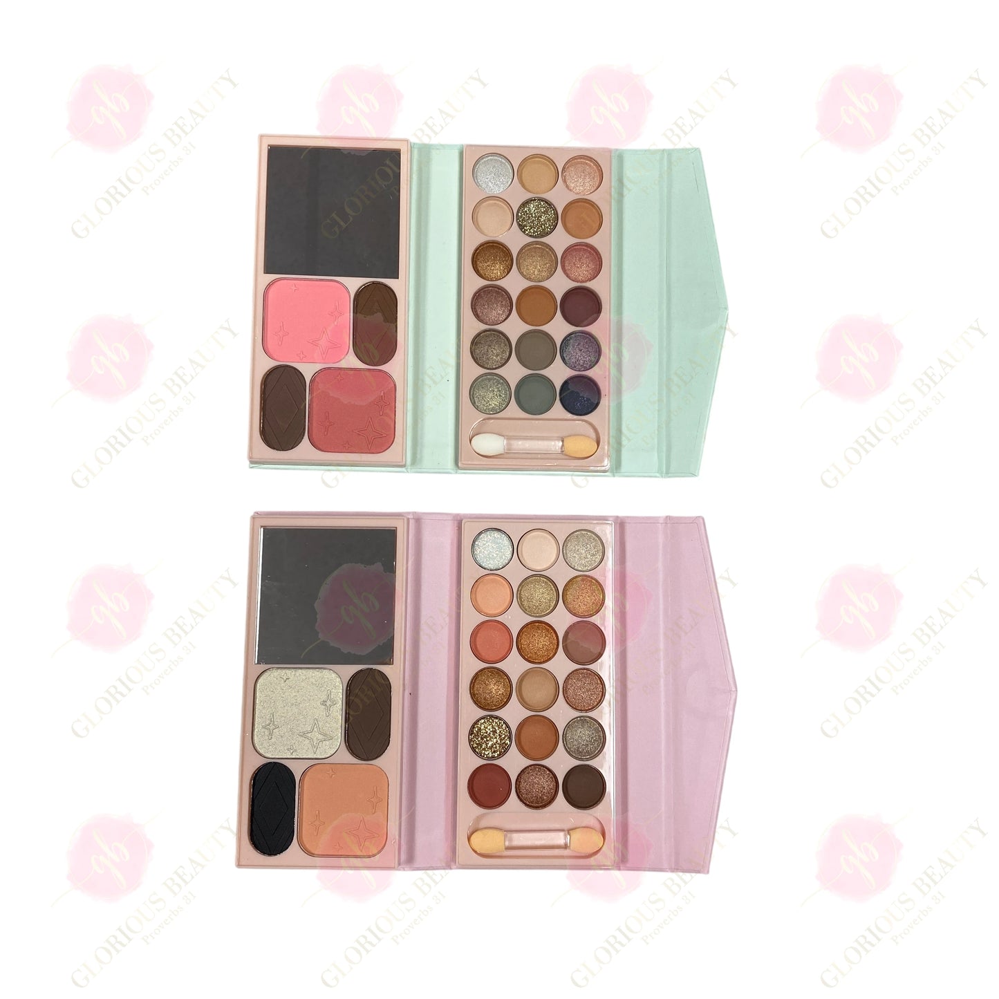 Sweet Cherry Perfect Eyeshadow/Highlighter/Blusher/Lipstick/Eyebrow Powder Palette - 12PCS