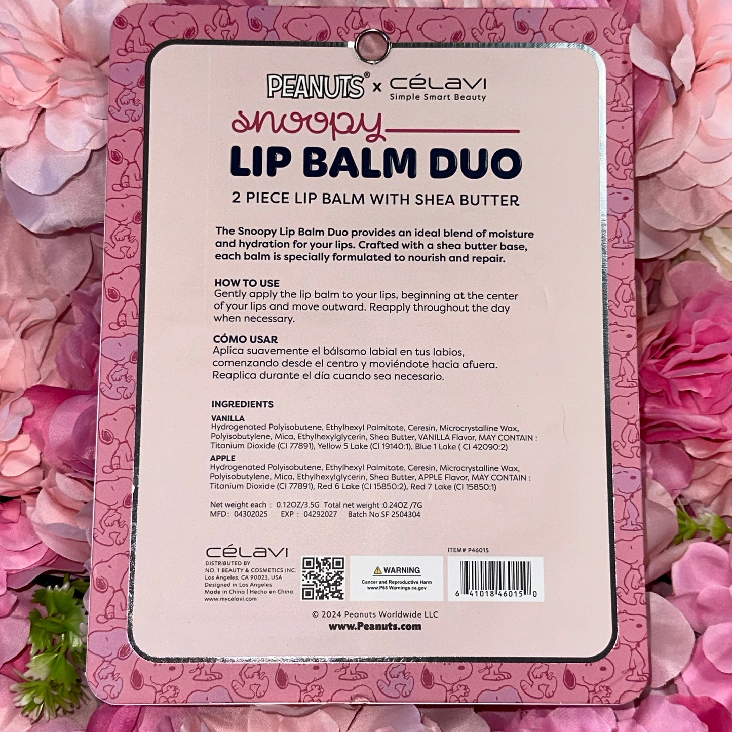 Snoopy Lip Balm Duo | Peanuts x Celavi