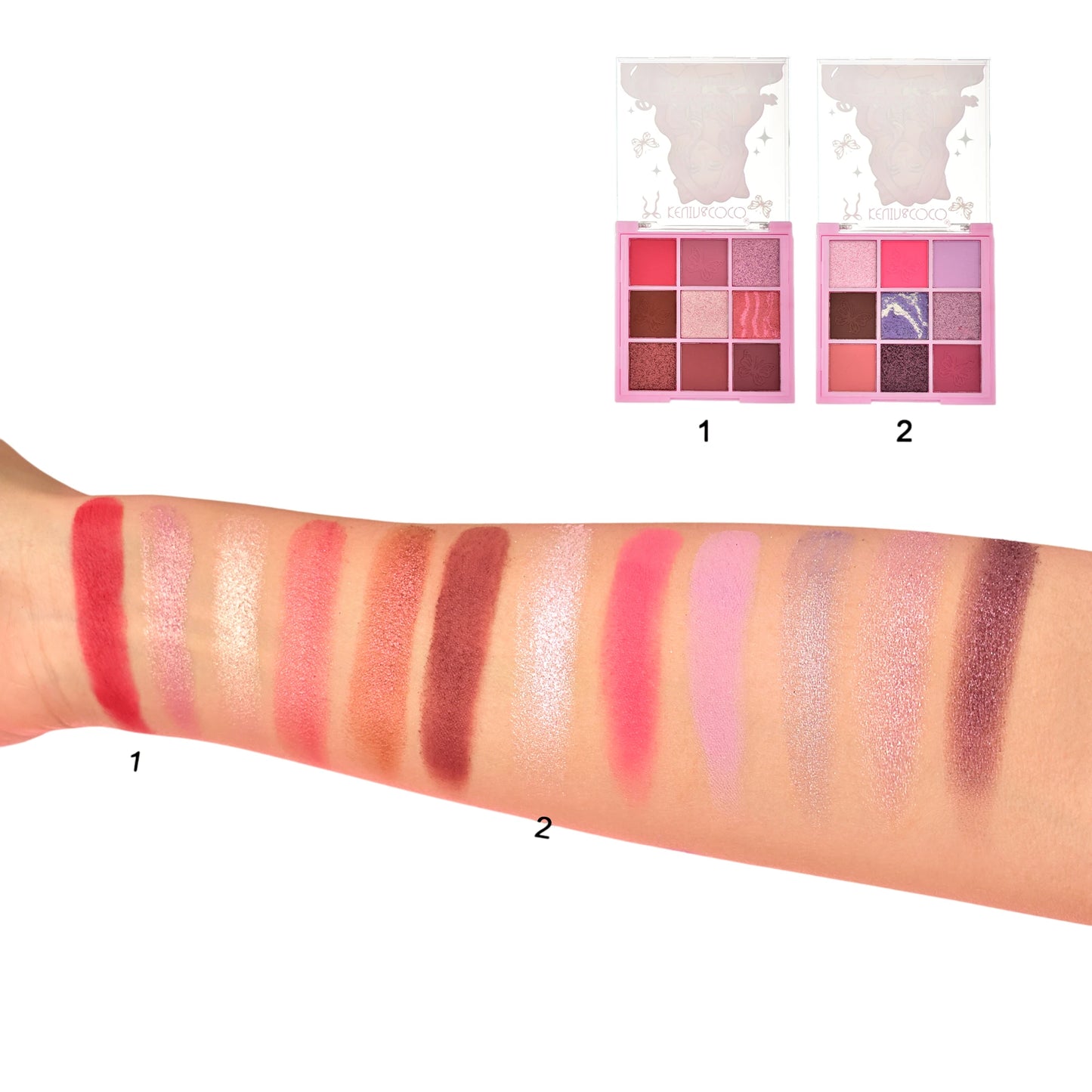 Romantic Whisper 9 Colors Eyeshadow Palette - 12PCS
