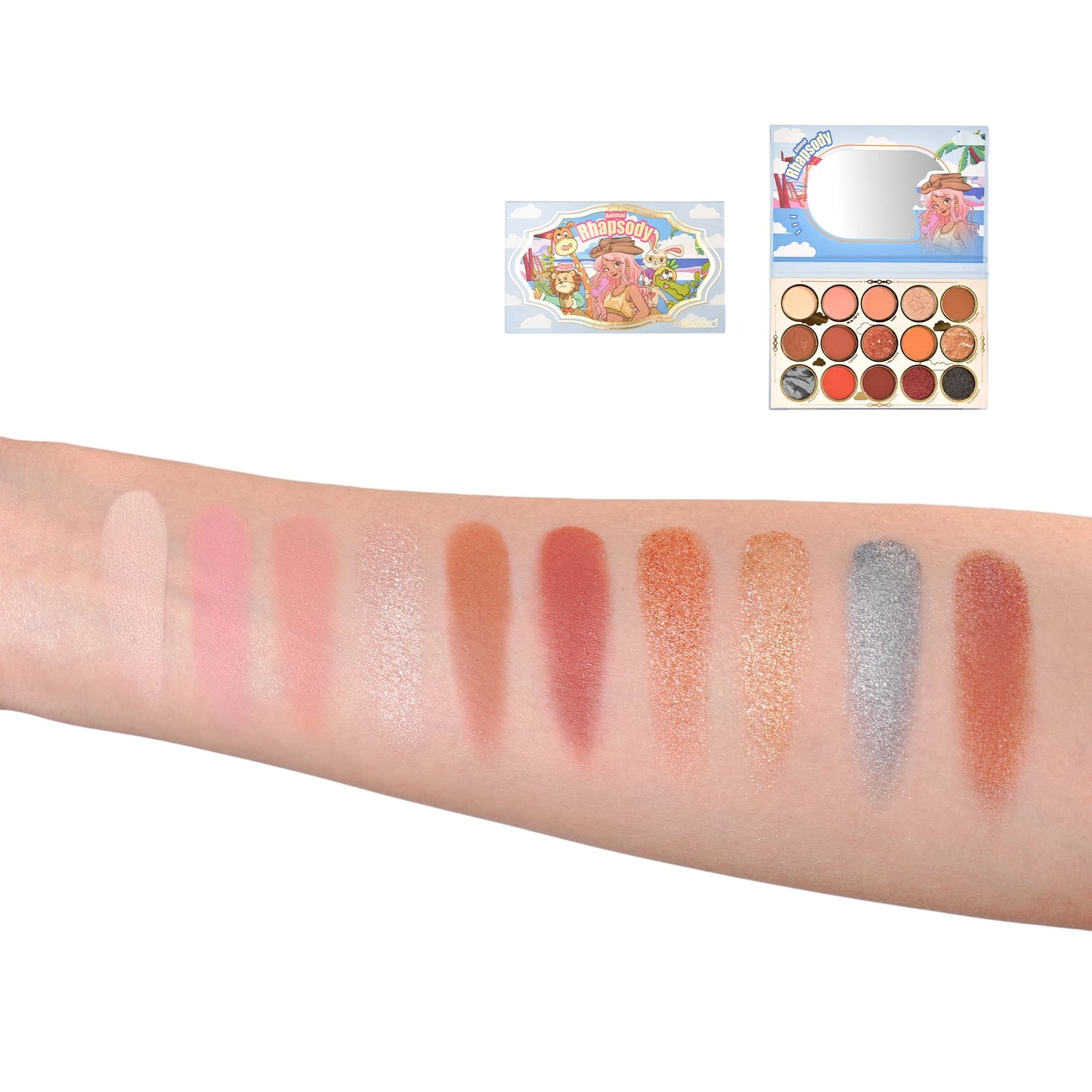 Animal Rhapsody 15-Color Eyeshadow Palette - 12PCS