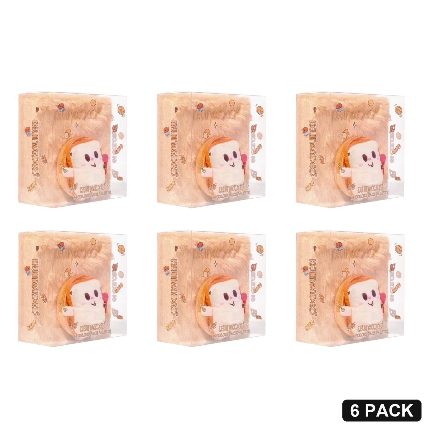Plush Bread 64 Colors Eyeshadow Palette - 6PCS