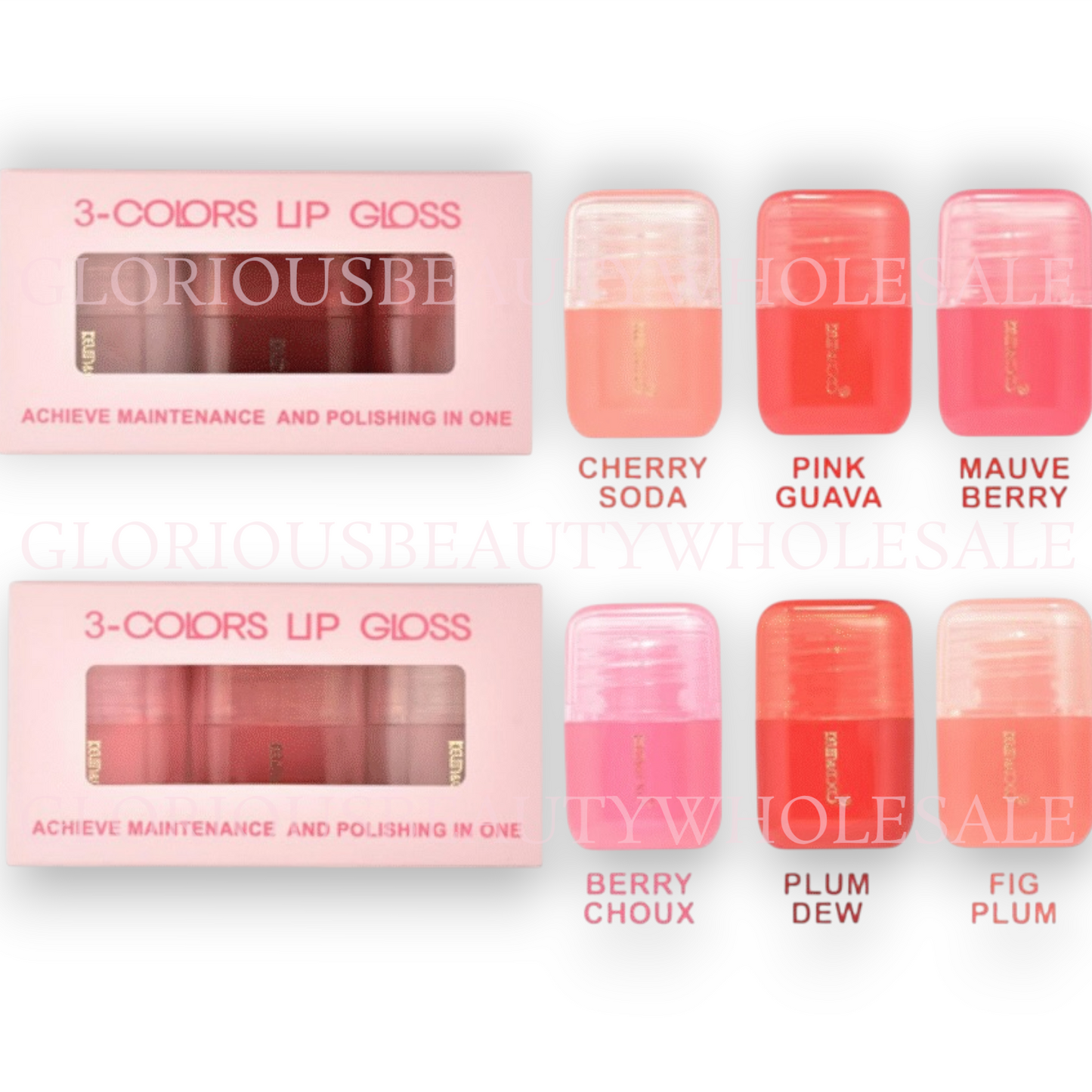 Glided Muse Lip Gloss Trio - 12PCS