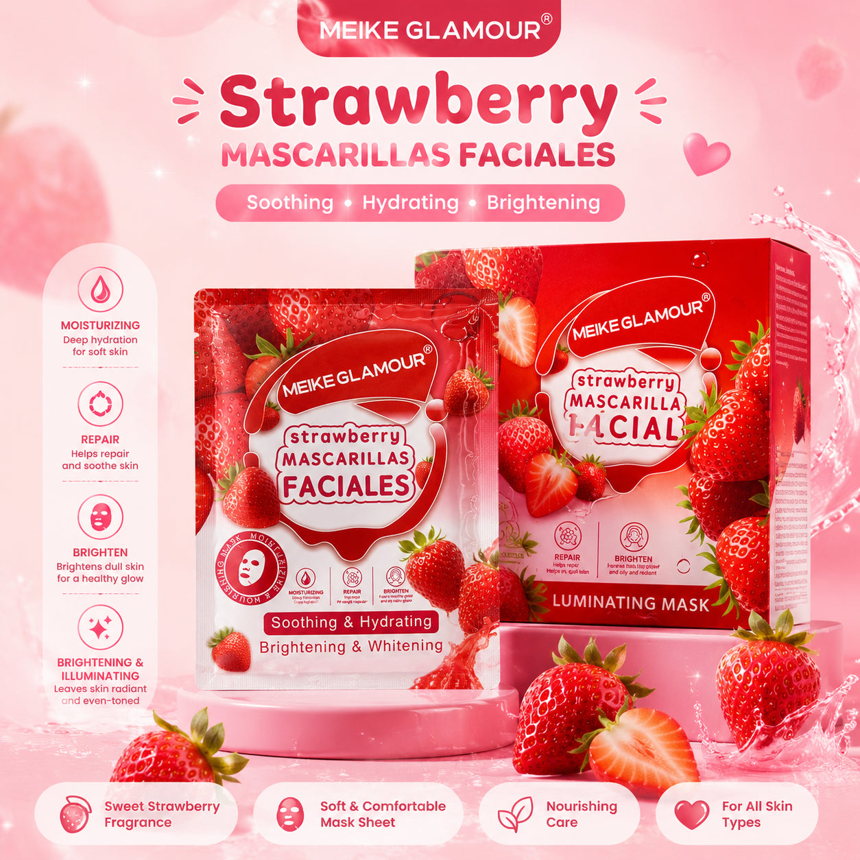 Strawberry Face Mask - 50PCS