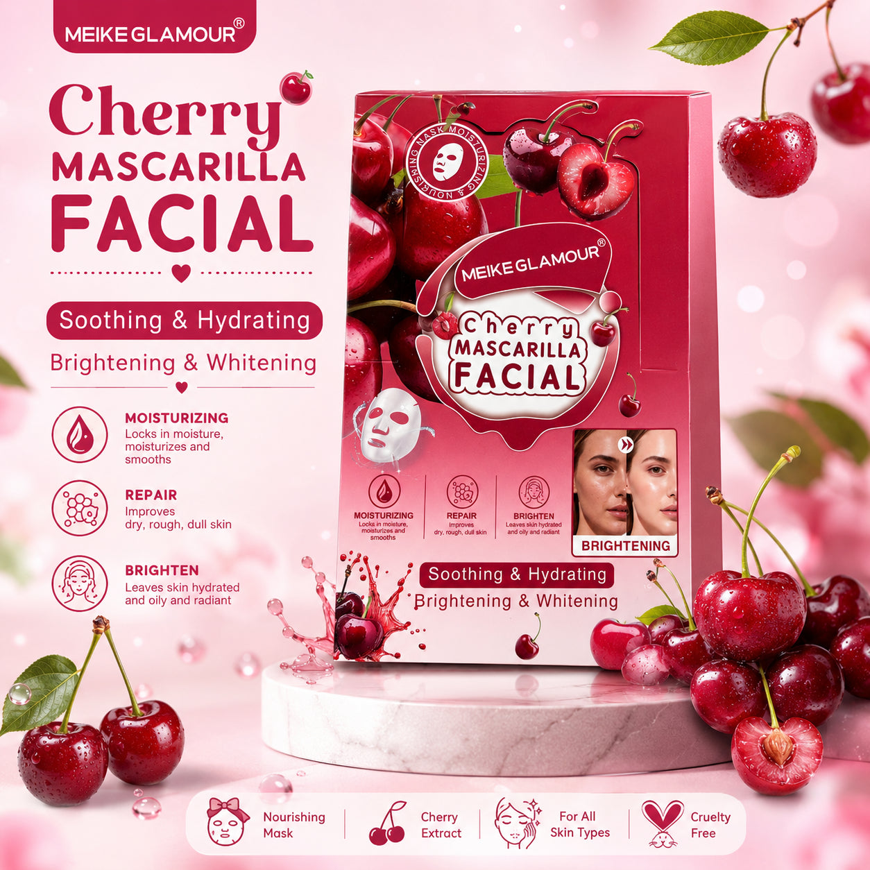 Cherry Face Mask - 50PCS