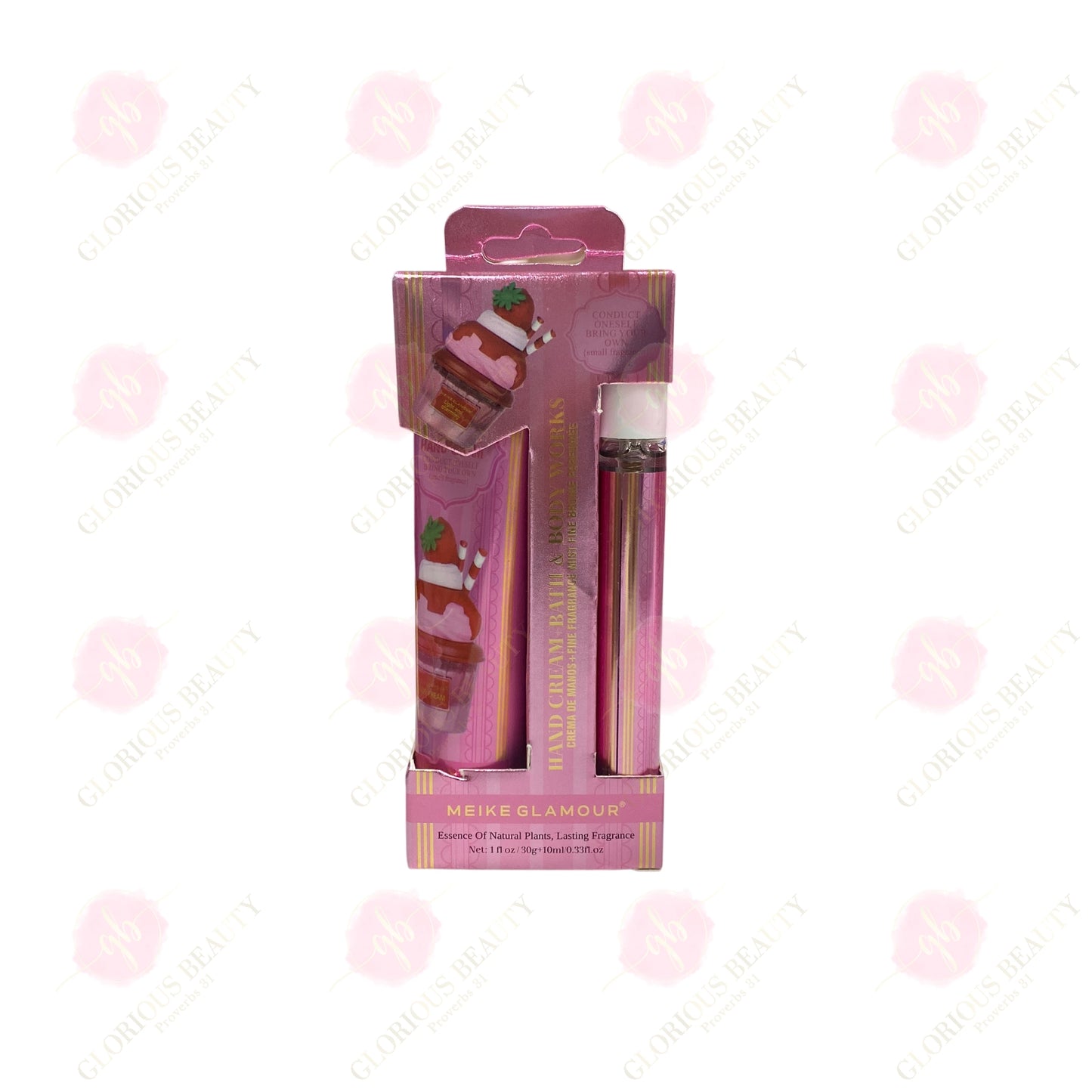 Strawberry Sundae Hand Cream & Perfume Mist Set - 24PCS