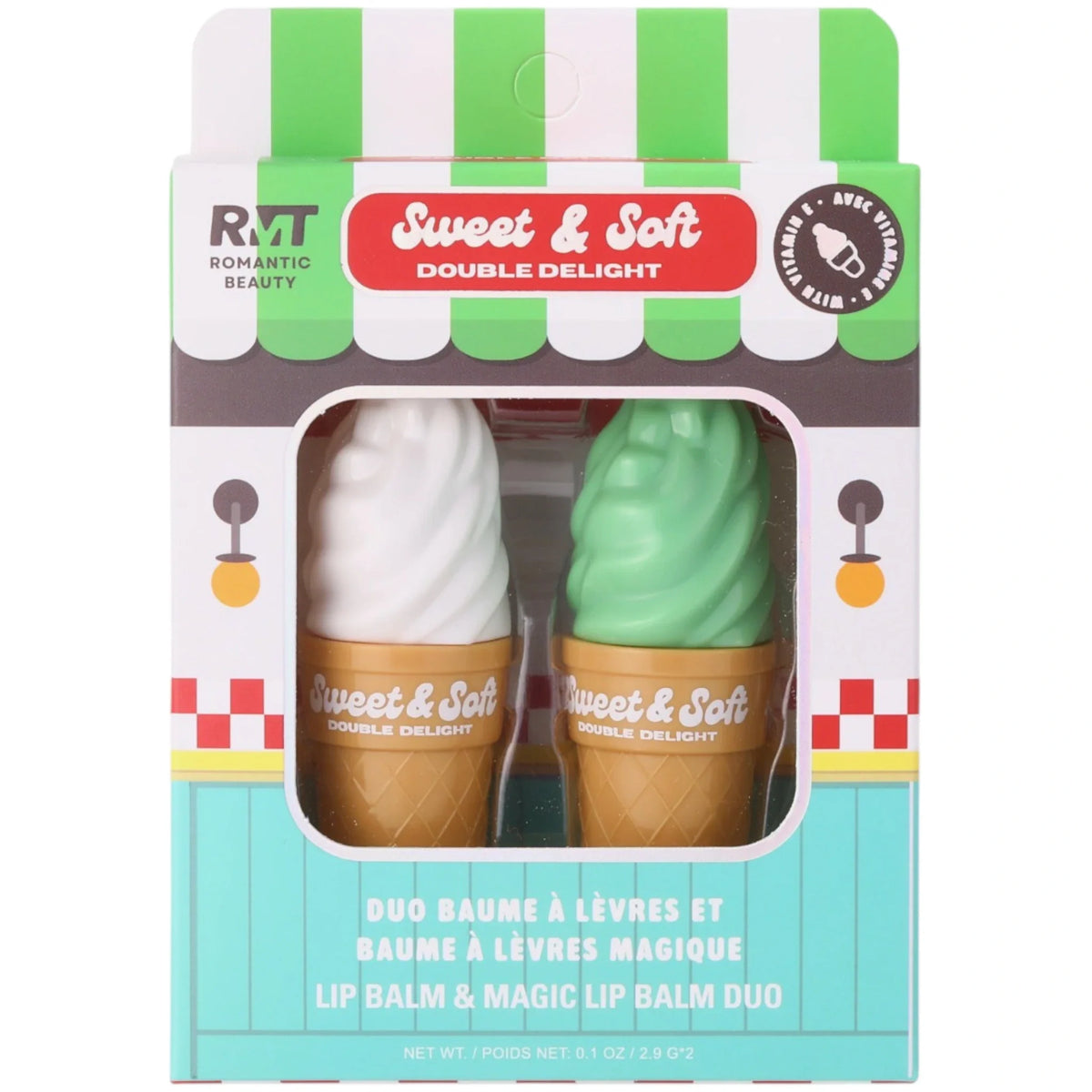 Sweet and Soft Duo Ice Cream Lip Balm Set - 12PCS