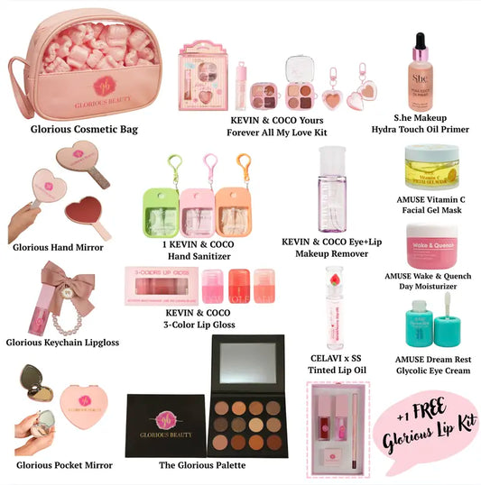 GB Self Care Cosmetic Kit | 13 Cosmetic Products Makeup Skincare Lip Beauty Tools
