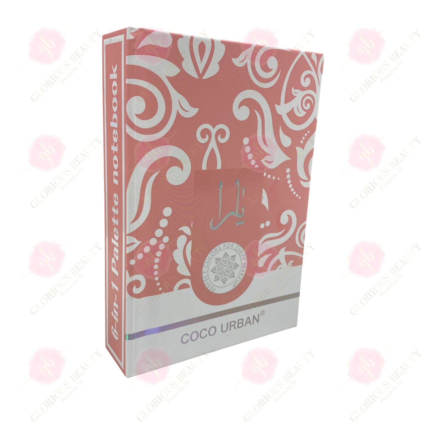 6-in-1 Palette Notebook (Pink) — Eyeshadow/Lipstick/Blush/Highlighter/Contour/Brow