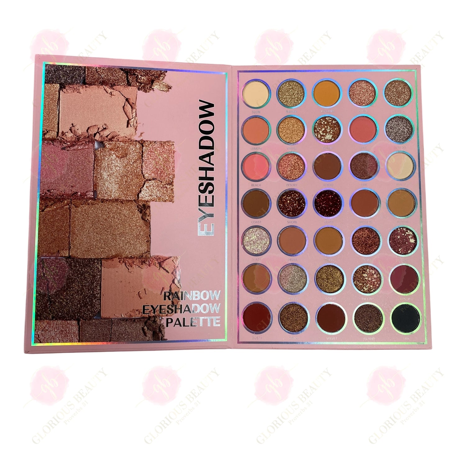 6-in-1 Palette Notebook (Pink) — Eyeshadow/Lipstick/Blush/Highlighter/Contour/Brow