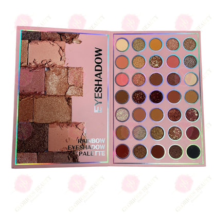 6-in-1 Palette Notebook (Pink) — Eyeshadow/Lipstick/Blush/Highlighter/Contour/Brow