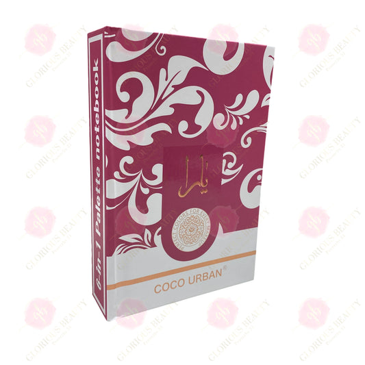 6-in-1 Palette Notebook (Maroon/Dark Pink) — Eyeshadow/Lipstick/Blush/Highlighter/Contour/Brow