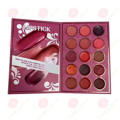 6-in-1 Palette Notebook (Maroon/Dark Pink) — Eyeshadow/Lipstick/Blush/Highlighter/Contour/Brow