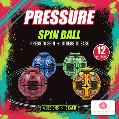 Pressure Spin Ball Fidget Toy - 12PCS