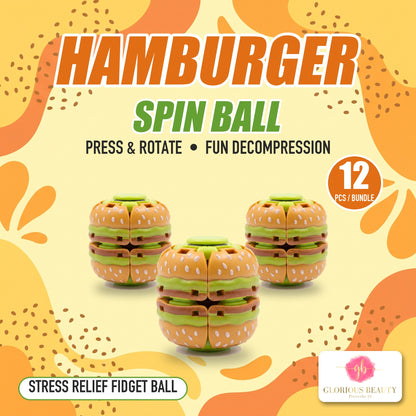 Hamburger Fidget Spin Ball by Glorious Beauty
