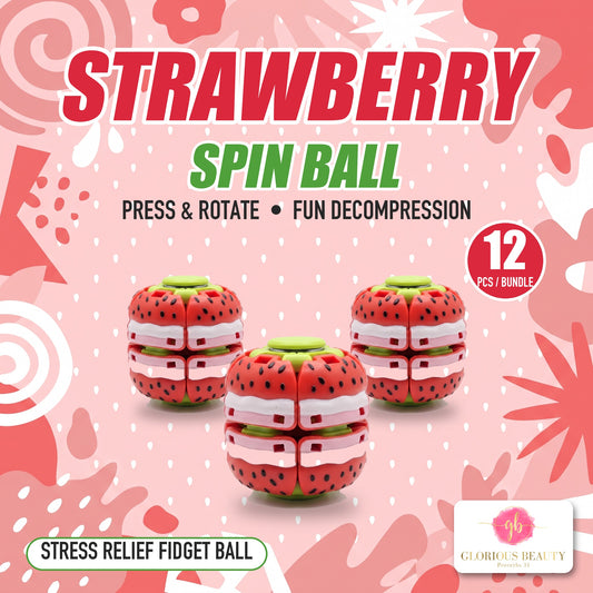 Strawberry Fidget Spin Ball by Glorious Beauty