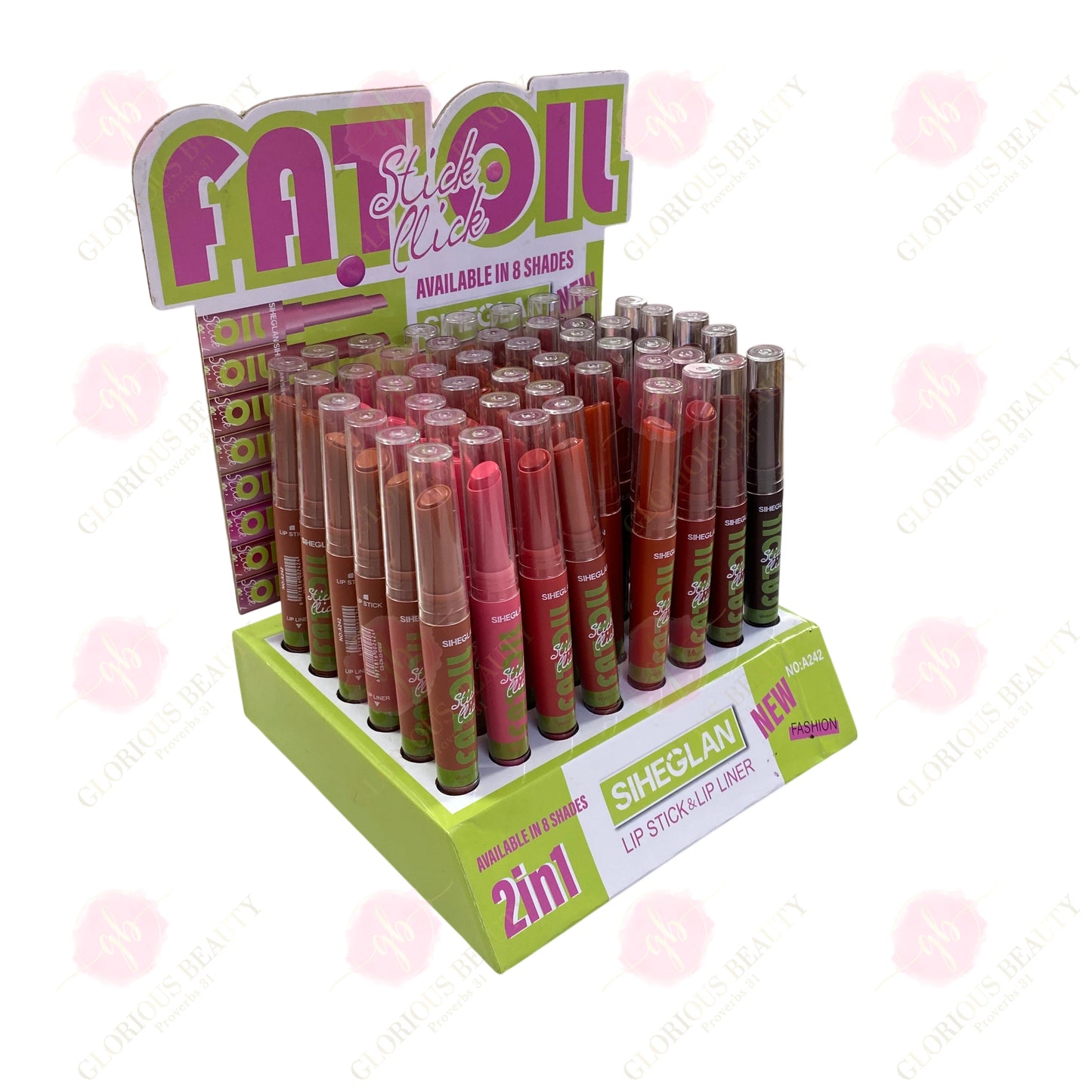 Fat Oil Stick Lick Lipstick & Lip Liner - 48PCS