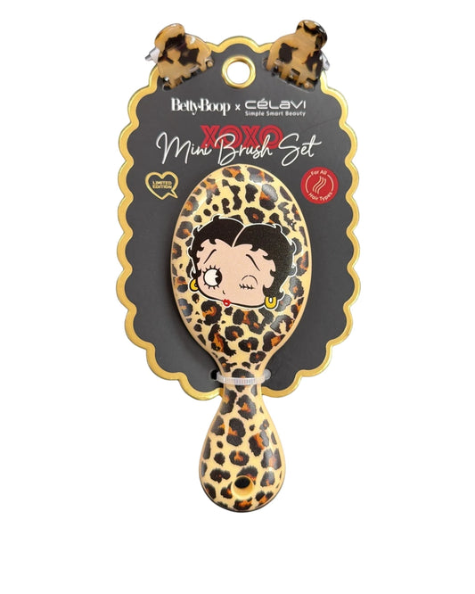 Betty Boop XOXO Mini Hair Brush Set with 2 Clips - Pack of 6