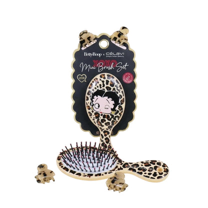 Betty Boop XOXO Mini Hair Brush Set with 2 Clips - Pack of 6
