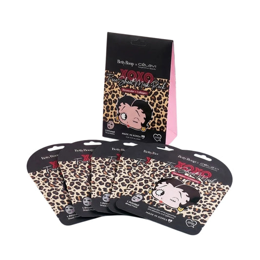 Betty Boop XOXO Face Sheet Mask Pack (5 Masks) - Pack of 4
