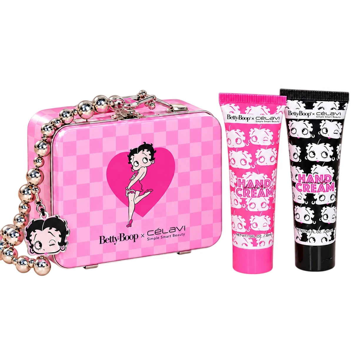 Betty Boop 2 Piece Hand Cream Set with Tin Case - Pack of 4