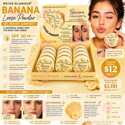 Banana Loose Setting Powder - 12PCS