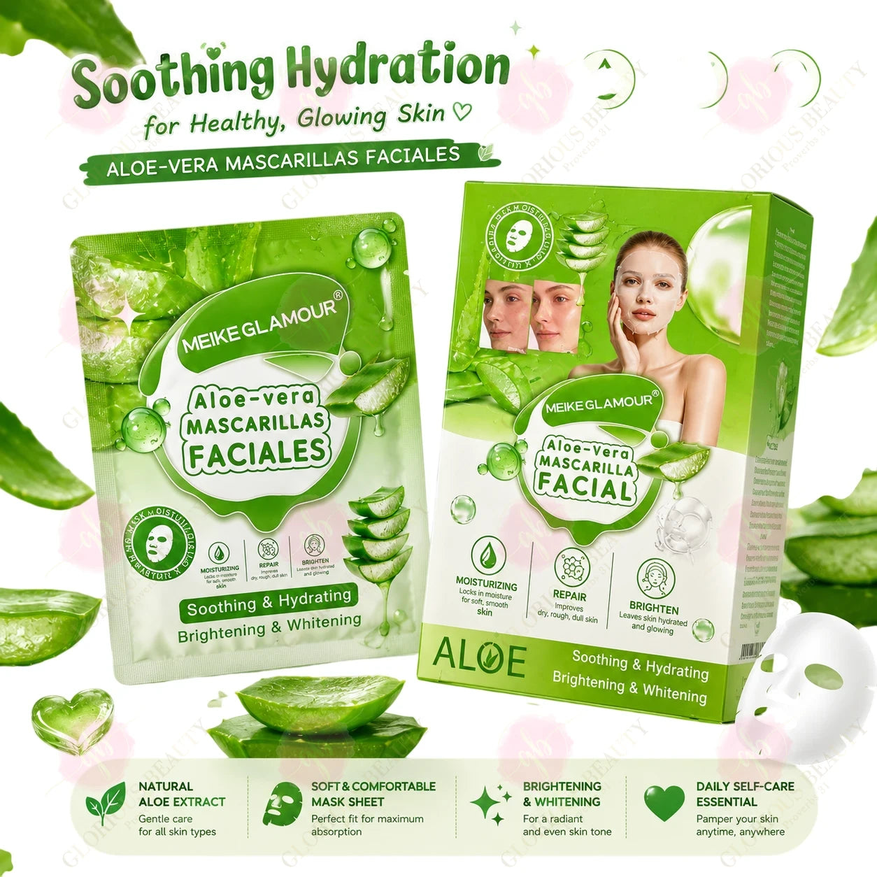 Aloe Vera Face Mask - 50PCS