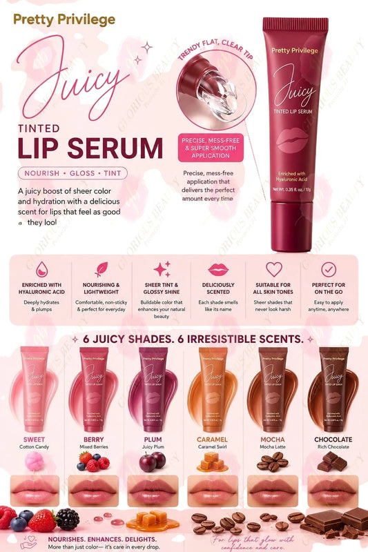 Juicy Tinted Lip Serum - 24PCS