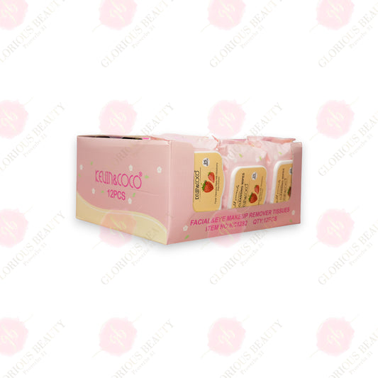 Strawberry Makeup Wipes - 12PCS