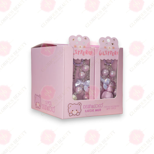 Beary Kisses Lip Gloss - Purple Display Set - 12 PCS