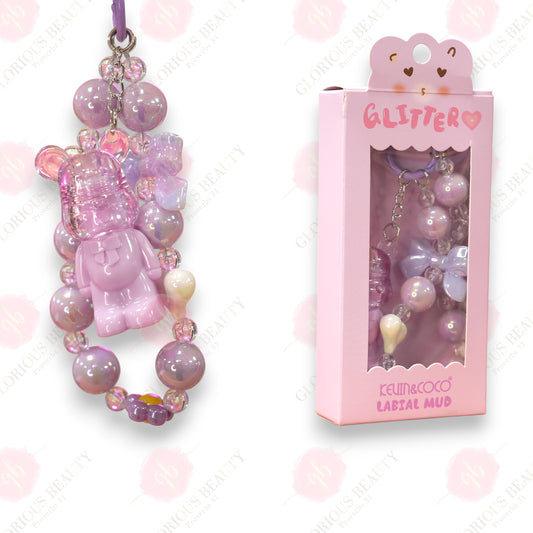 Beary Kisses Lip Gloss - Purple Display Set - 12 PCS