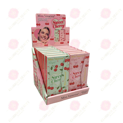 Sweet Cherry Perfect Eyeshadow/Highlighter/Blusher/Lipstick/Eyebrow Powder Palette - 12PCS