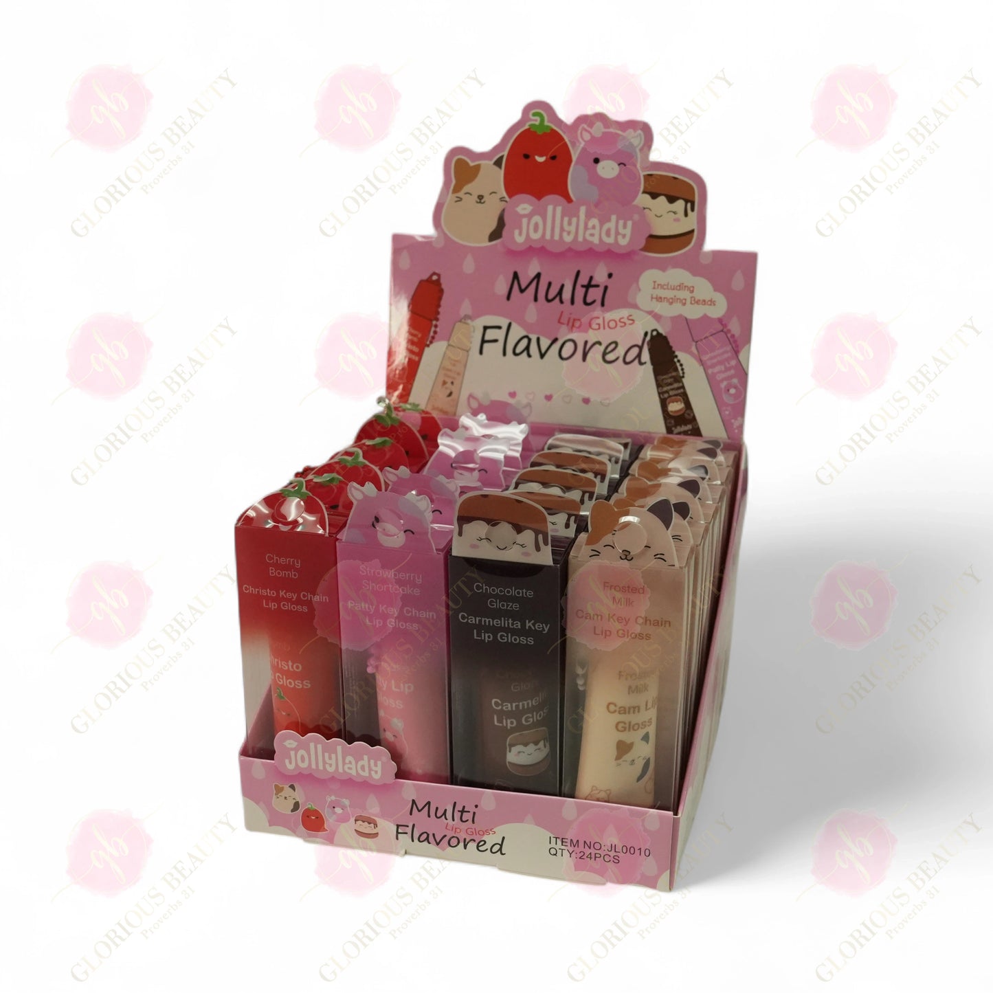 Multi Flavored Lip Gloss - 24PCS