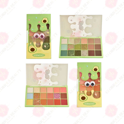 Vivid Jade 18-Color Eyeshadow Palette - 12PCS