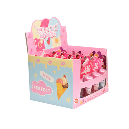Ice Cream Flavours Lip Gloss - 24PCS