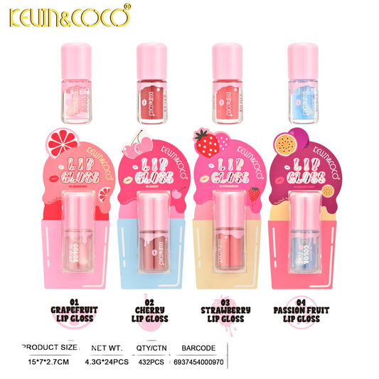 Ice Cream Flavours Lip Gloss - 24PCS