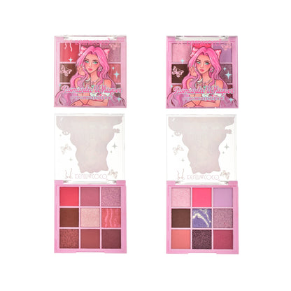 Romantic Whisper 9 Colors Eyeshadow Palette - 12PCS