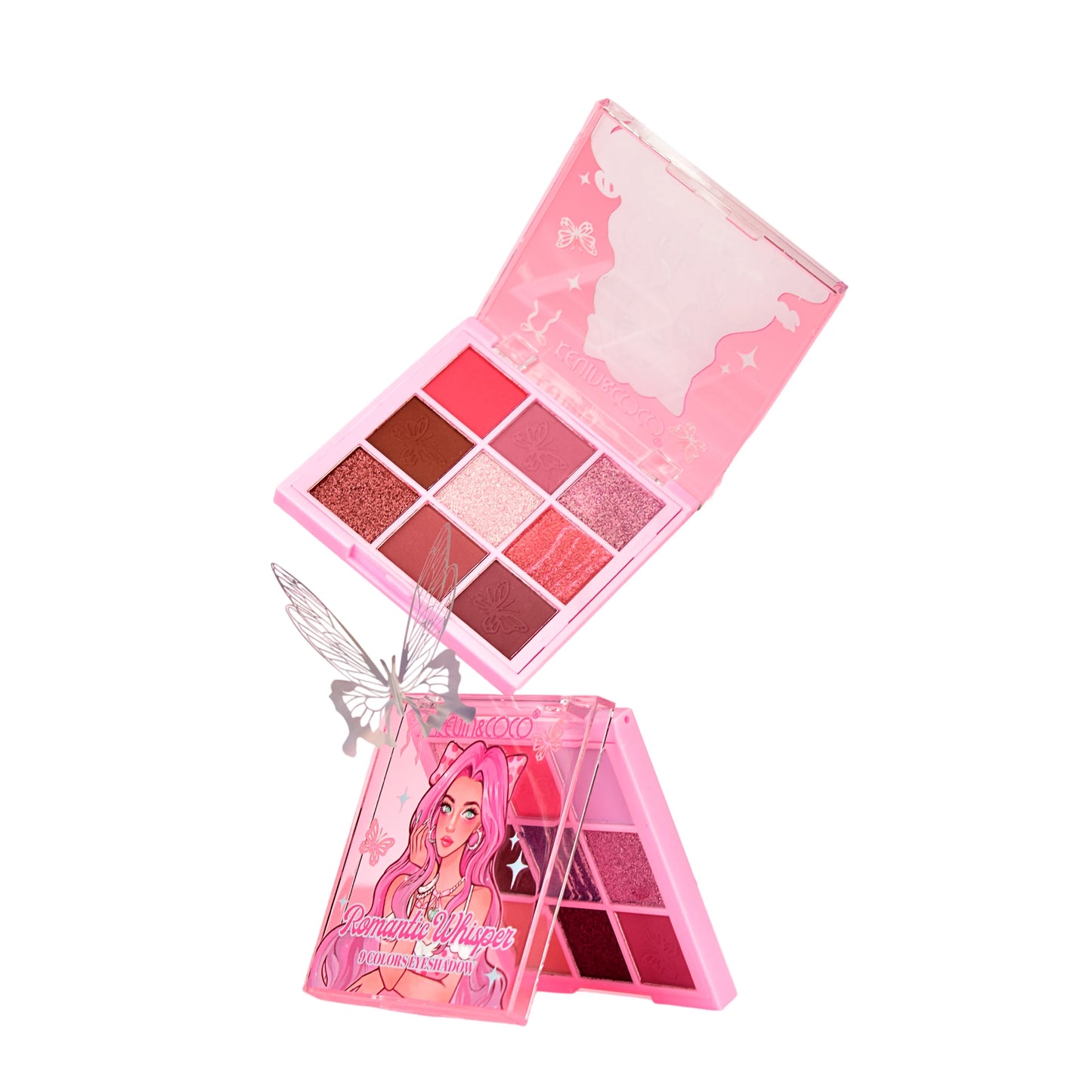 Romantic Whisper 9 Colors Eyeshadow Palette - 12PCS