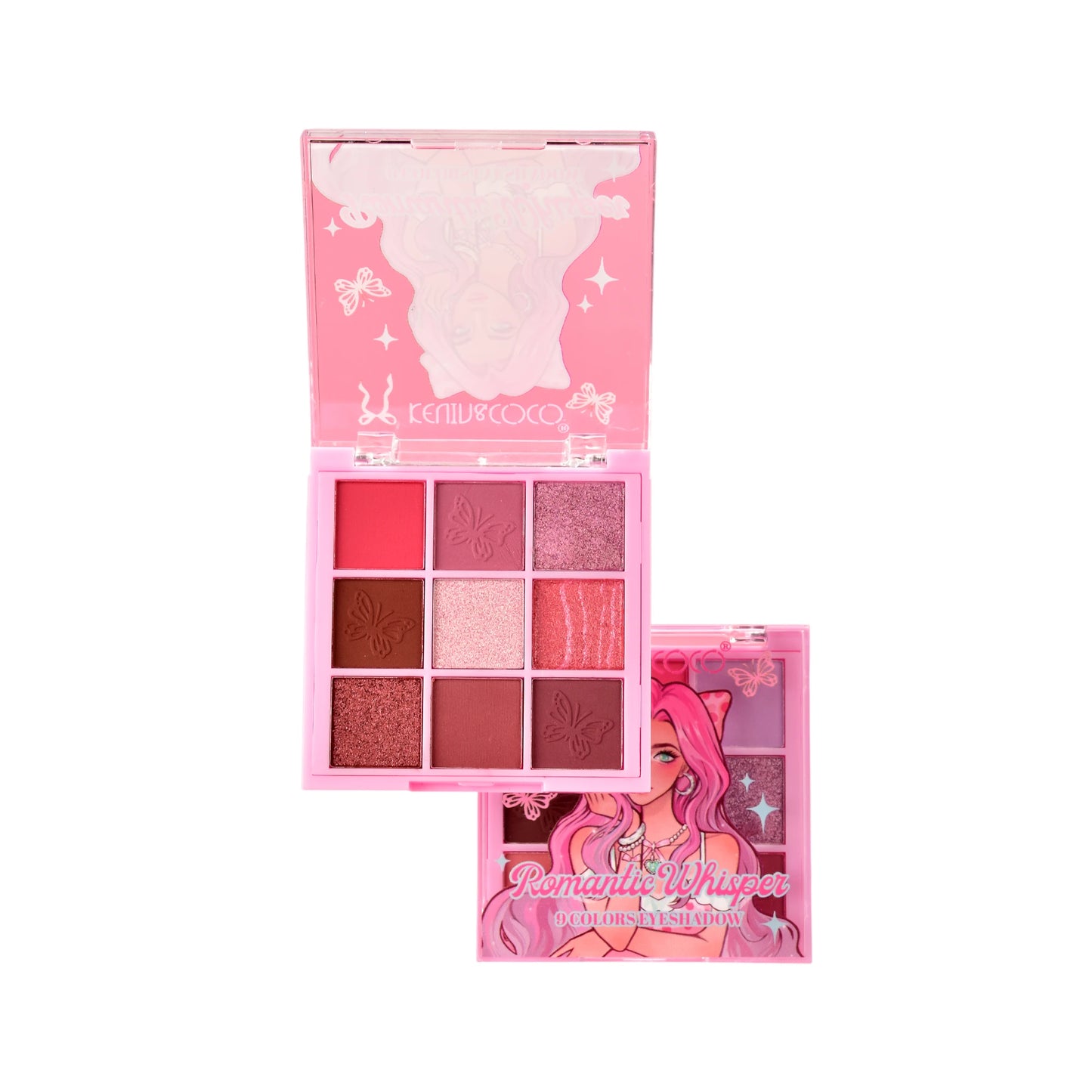 Romantic Whisper 9 Colors Eyeshadow Palette - 12PCS