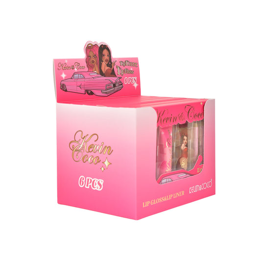 Spotlight City Lip Gloss & Liner Mini Set - 6PCS
