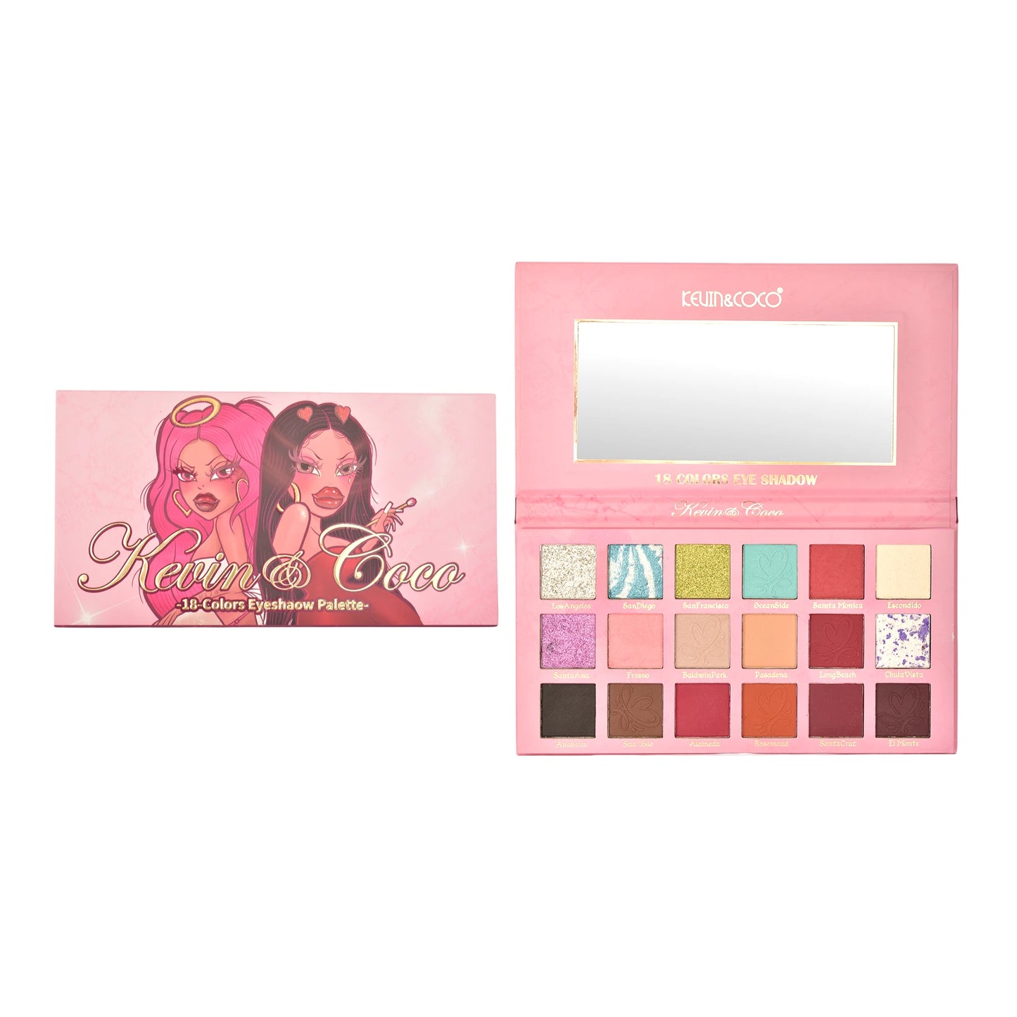 Spotlight City 18-Color Eyeshadow Palette - 12PCS