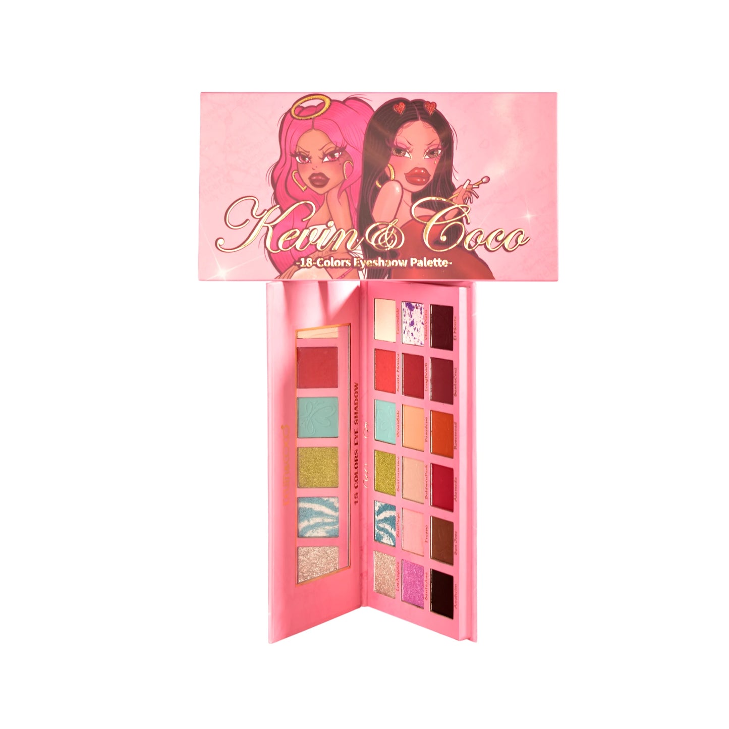 Spotlight City 18-Color Eyeshadow Palette - 12PCS