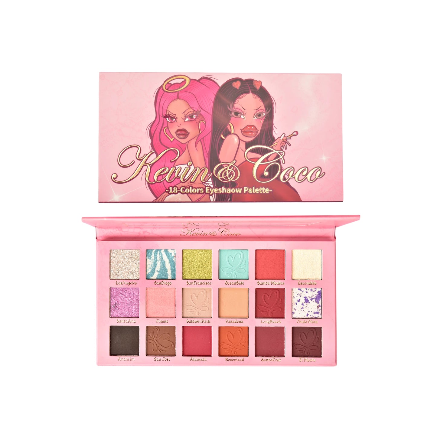 Spotlight City 18-Color Eyeshadow Palette - 12PCS