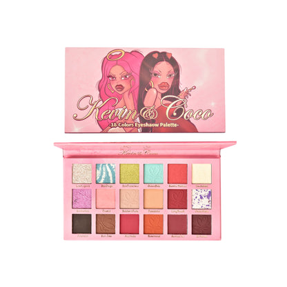 Spotlight City 18-Color Eyeshadow Palette - 12PCS