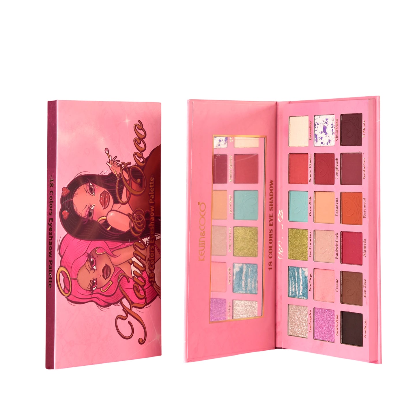Spotlight City 18-Color Eyeshadow Palette - 12PCS