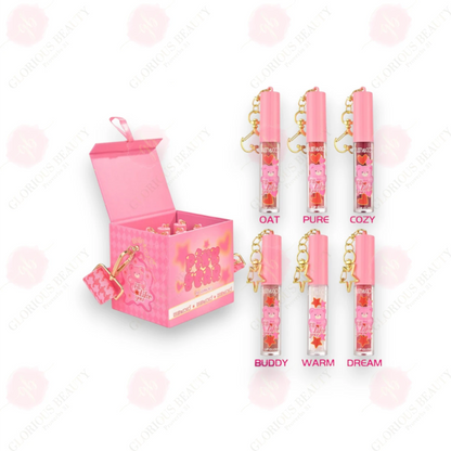 Pink Bear Box 6pc Lip Gloss Set
