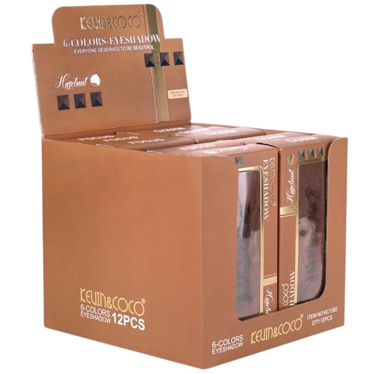 Hazelnut 6 Colors Eyeshadow Palette - 12PCS