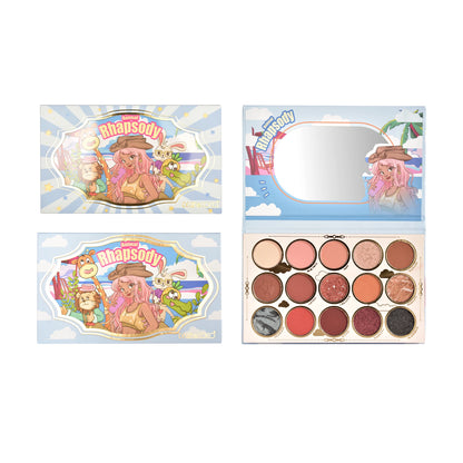 Animal Rhapsody 15-Color Eyeshadow Palette - 12PCS