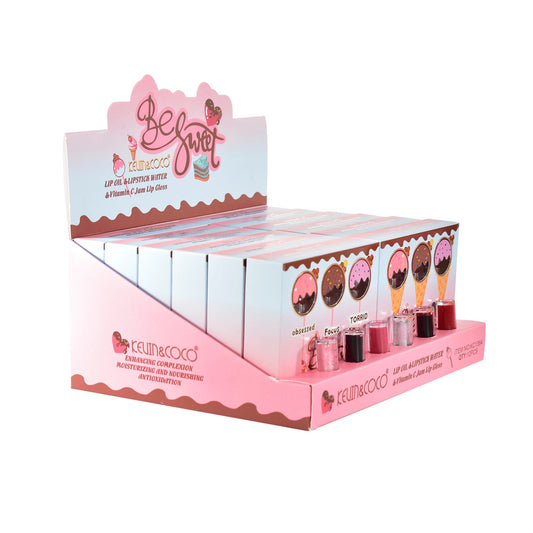 Be Sweet Lip Oil & Lipstick Set - 12PCS